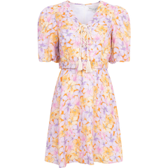 Arabella Short Linen Dress - Orange