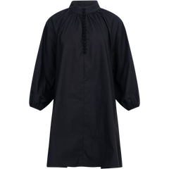 Poplin Bohemian Demi Dress - Black