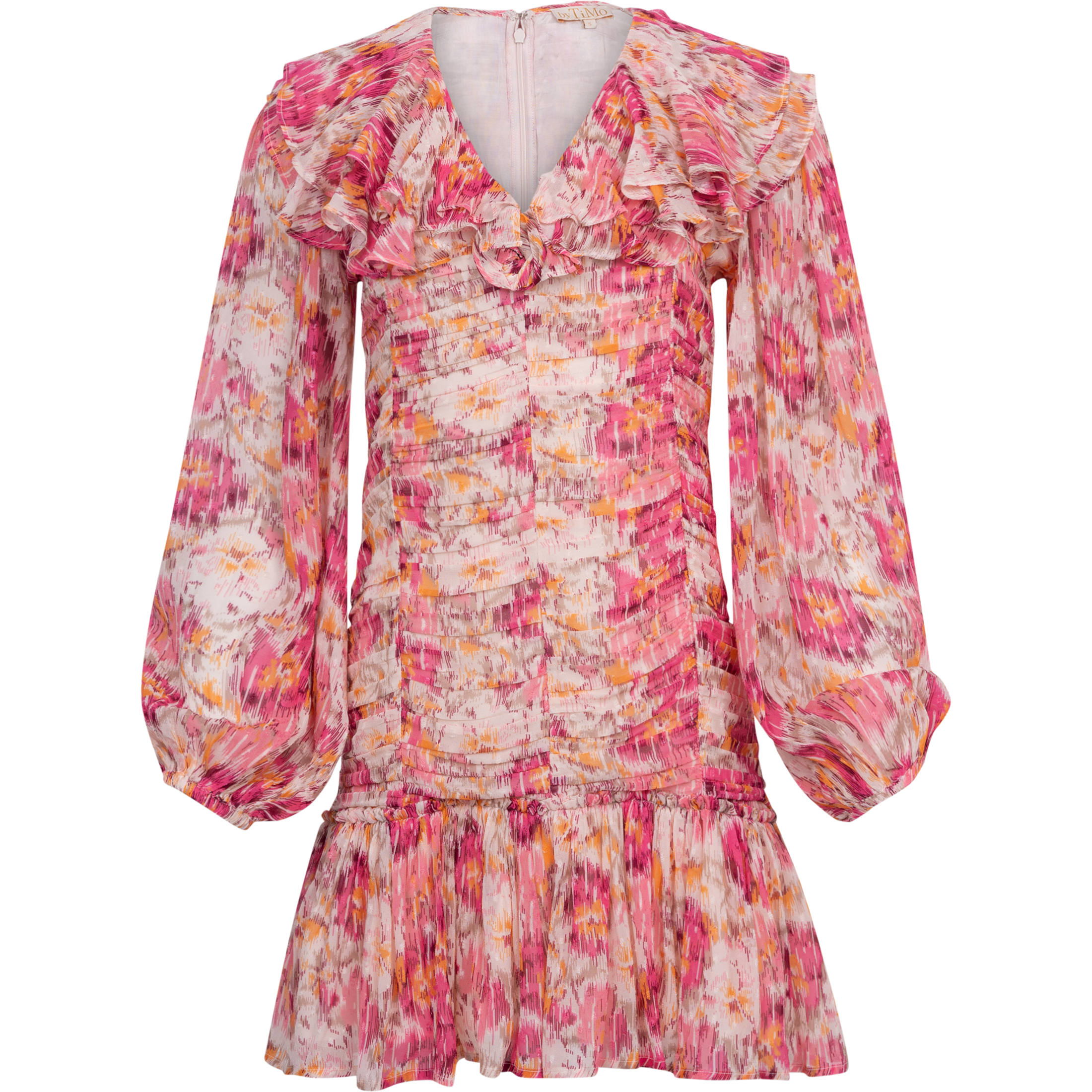 Dotted Georgette Smocking Dress - Brushed Blossom