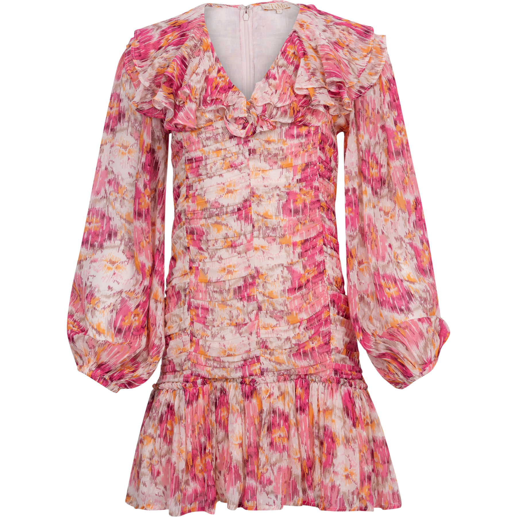 Dotted Georgette Smocking Dress - Brushed Blossom