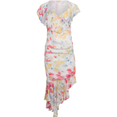 Chiffon Asymmetric Dress - Wildflowers