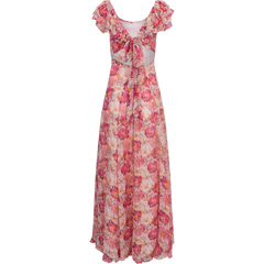Dotted Georgette Maxi Dress - Brushed Blossom