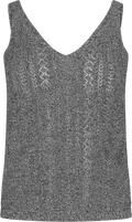 Cressida Melange Knit Top - Black