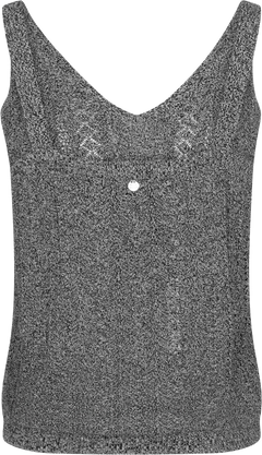 Cressida Melange Knit Top - Black