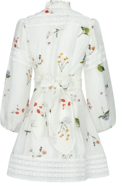 Aliah Garden Dress - White Garden