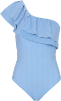 Naja Swimsuit - Pinstripe Blue