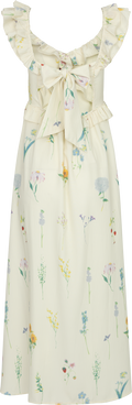 Melbaic Dress - Off White Flower Print