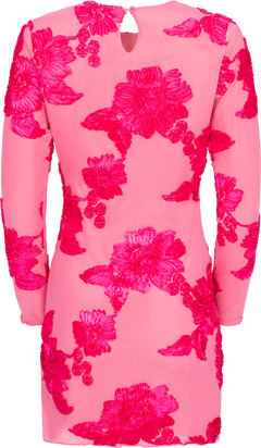 Malouic Mesh Dress - Fuchsia Pink Flower