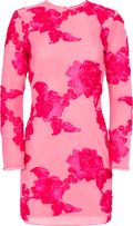 Malouic Mesh Dress - Fuchsia Pink Flower