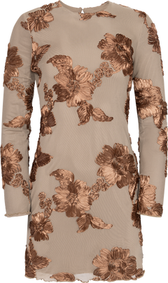 Malouic Mesh Dress - Mocca Flower