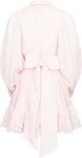 Short Ranch Frill Dress - Light Pink