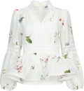 Aliah Garden Blouse - White Garden