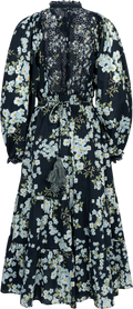 Cotton Slub Midi Dress - Cherry Blossom