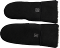 Mina Shearling Mittens - Black