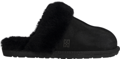Selma Shearling Slippers - Black