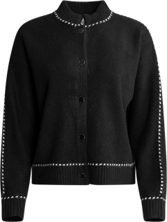 Amalie Stitch Cardigan - Black