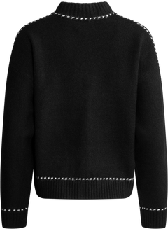 Amalie Stitch Cardigan - Black