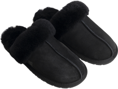 Selma Shearling Slippers - Black