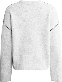 Susan Stitch Sweater - Light Grey Melange