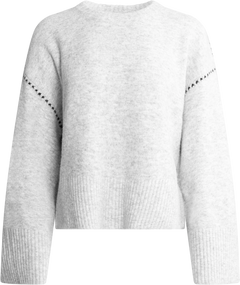 Susan Stitch Sweater - Light Grey Melange