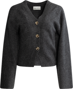 Elisabeth Knit Cardigan - Dark Grey Melange