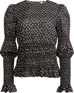 Elsa Top - Taupe Flower Print