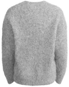 Mountain Oversized Furry Jumper - Grey Melange