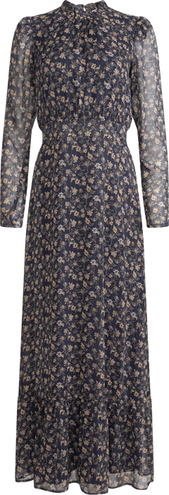 Nora Dress - Navy Dahlia Print