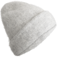 Erica Fluffy Beanie - Light Grey