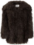 Carla Faux Fur Jacket - Chocolate Brown