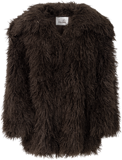 Carla Faux Fur Jacket - Chocolate Brown