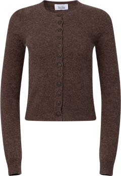 Jenny Knit Wool Cardigan - Brown Melange