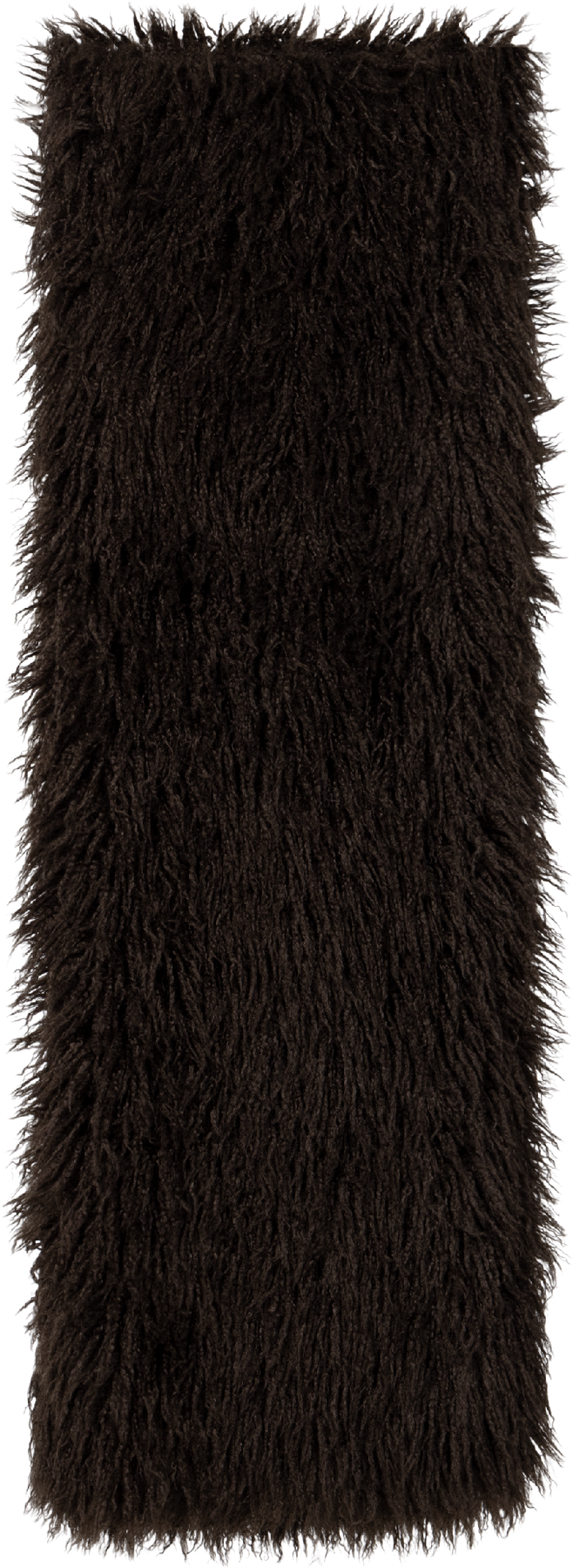 Lynn Faux Fur Maxi Shawl - Chocolate Brown