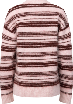 Fluffy Stripe Crew - Lt. Pink Mix
