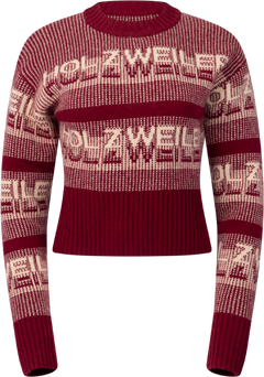 Ski Cropped Crew - Burgundy Mix