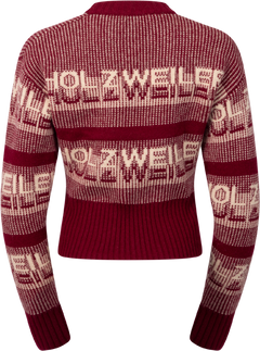 Ski Cropped Crew - Burgundy Mix