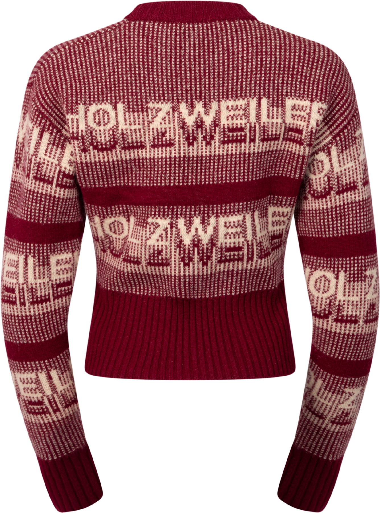 Ski Cropped Crew - Burgundy Mix