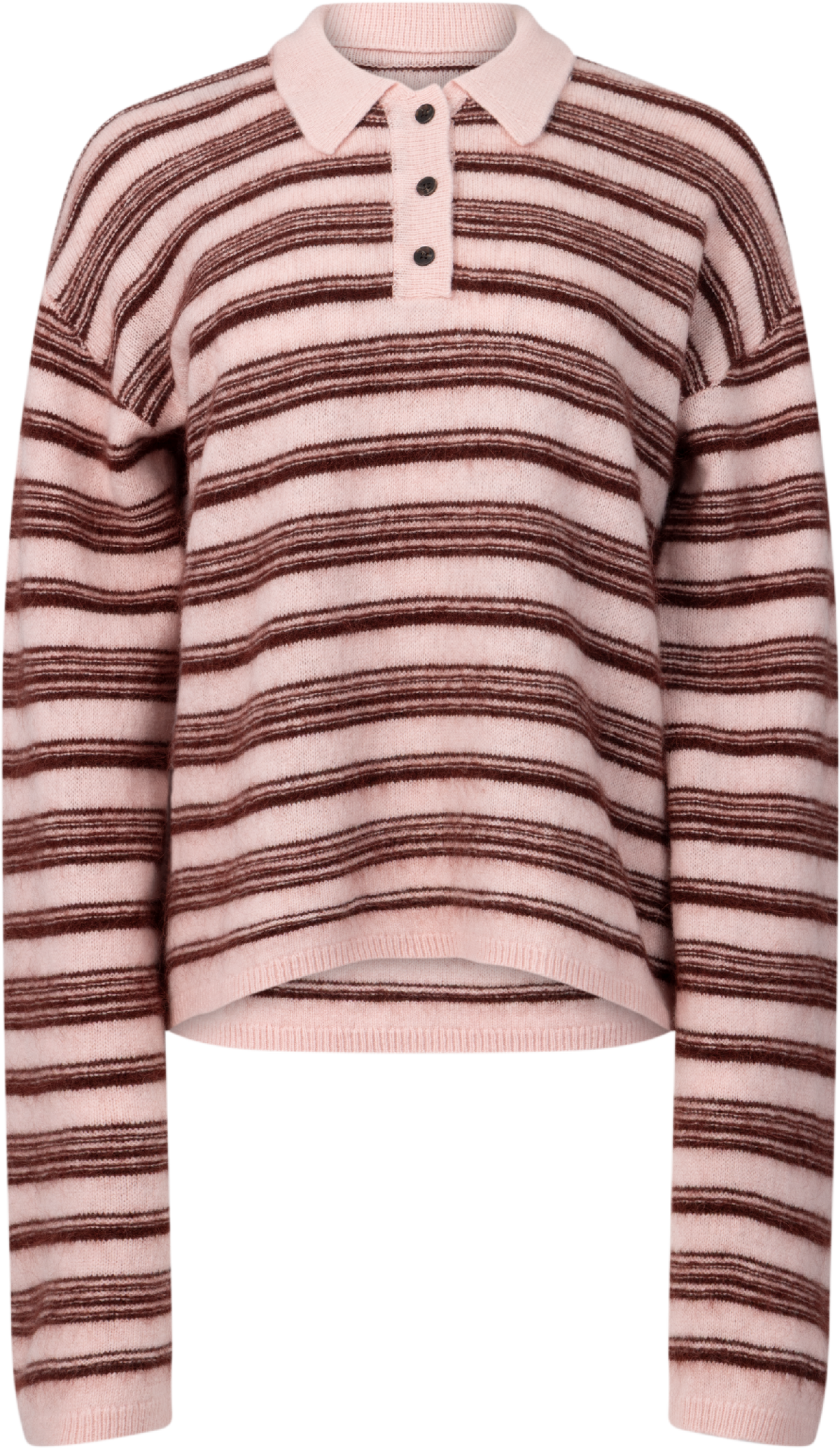 Olivia Wool Polo - Lt. Pink Mix
