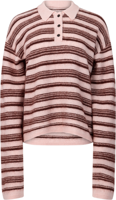 Olivia Wool Polo - Lt. Pink Mix