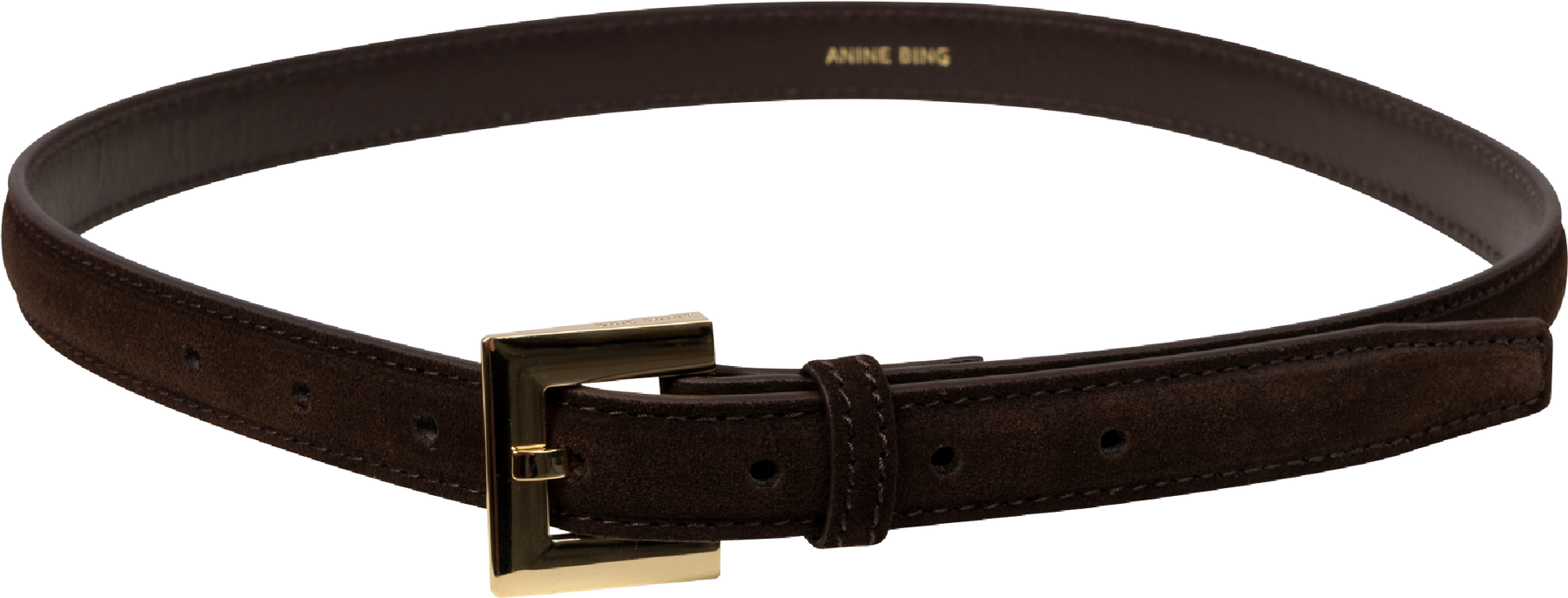 Nicola Belt - Dark Brown Suede