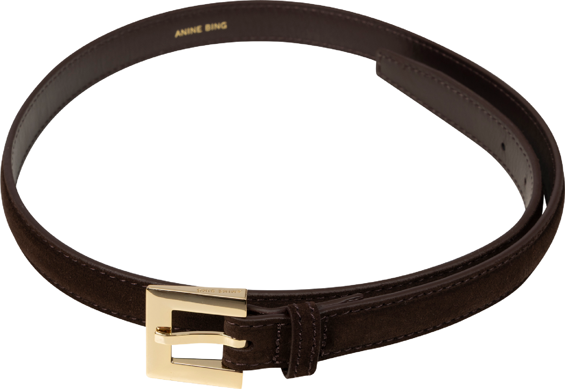 Nicola Belt - Dark Brown Suede