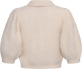 Hairy Knit Puffed Jacket - Off White