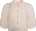 Hairy Knit Puffed Jacket - Off White