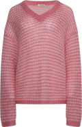 Boxy Mohair V-Neck - Pink Mix