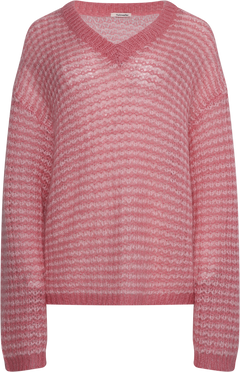 Boxy Mohair V-Neck - Pink Mix