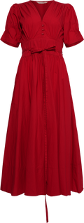 Maria Dress - City Red Poplin
