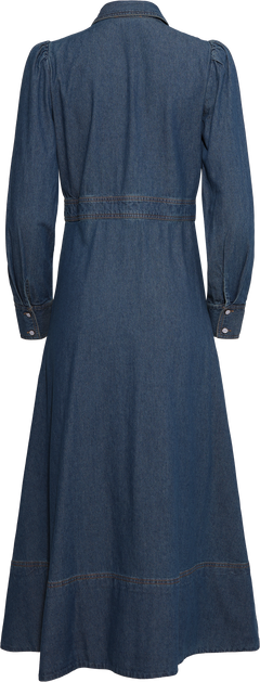 Denim Button-Down Dress - French Blue