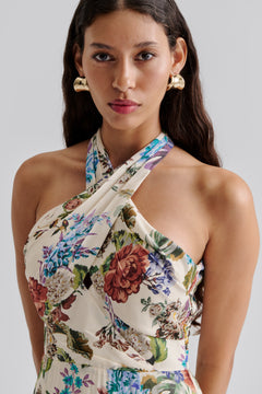 Paloma Halterneck Chiffon Maxi Dress - Botanic Florals