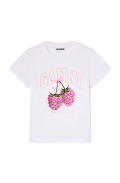 Baby Fit T-Shirt Raspberry - Bright White