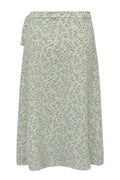 Peony Wrap Skirt - Pale Mint/Off White